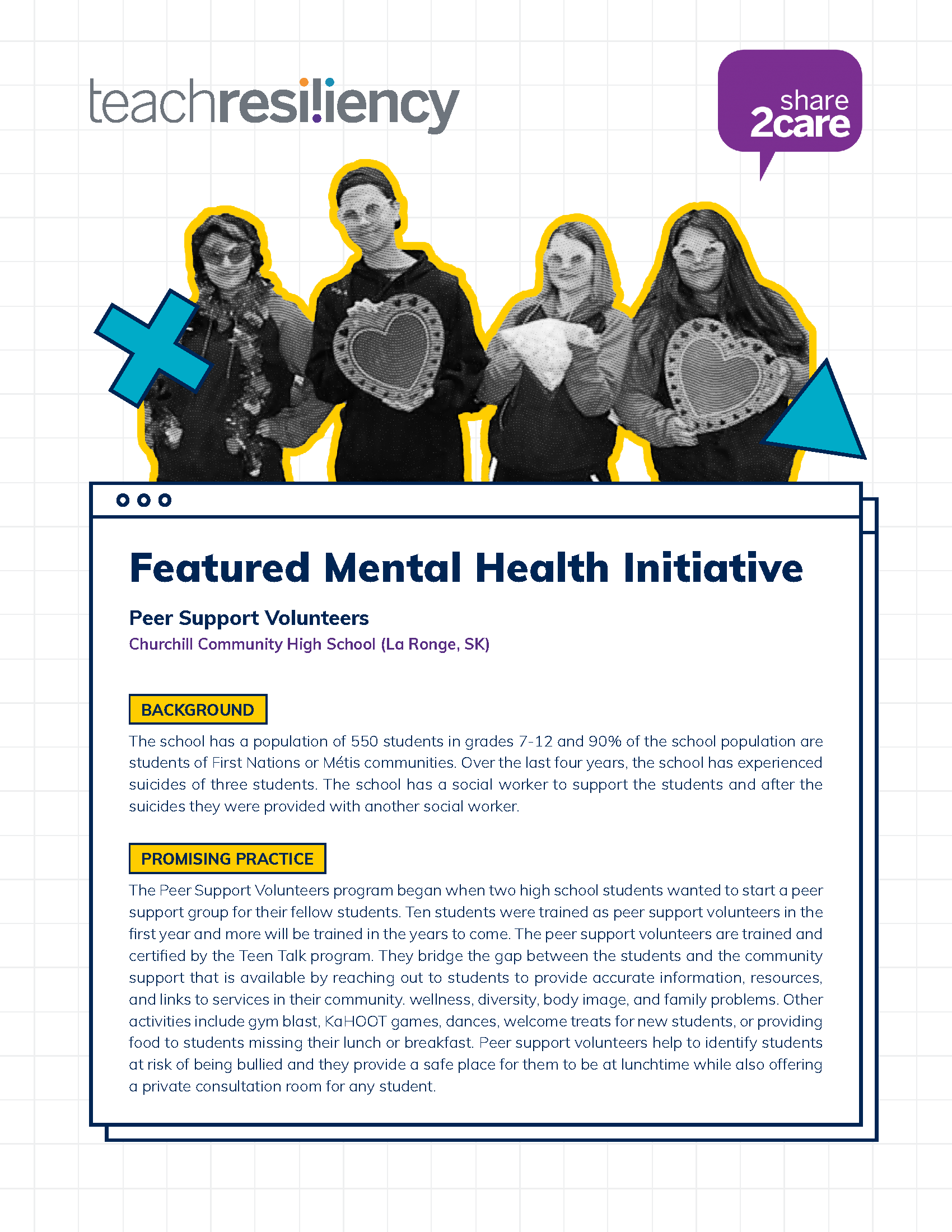 Promising Practice Example Peer Support Volunteers PHE Canada